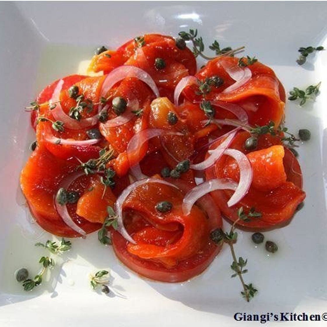 Roasted Peppers and Tomatoes Salad
