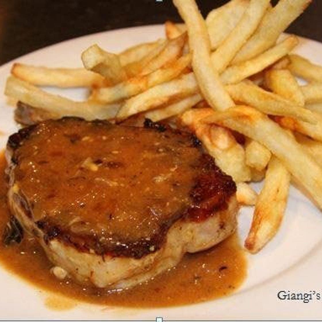 Pork Chops with Beer, Mustard Gravy Sauce