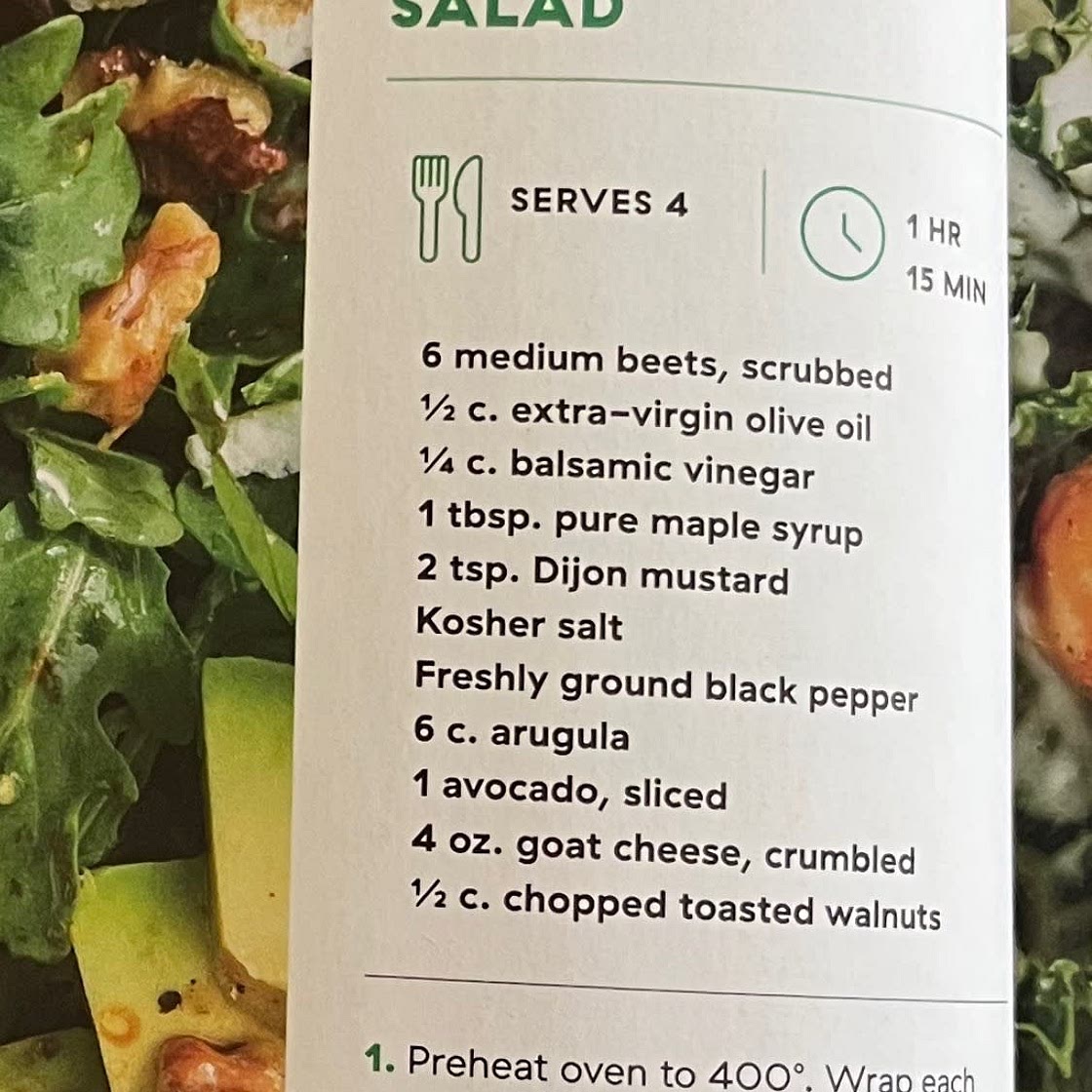 ROASTED BEET GOAT CHEESE SALAD
