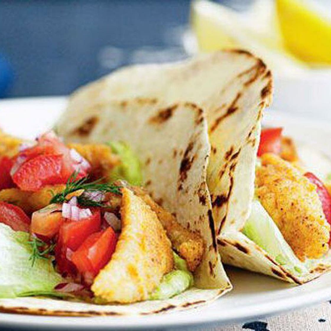 Fajitas au poisson épicé et guacamole