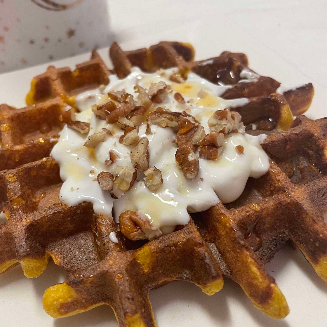 Waffles de zanahoria 