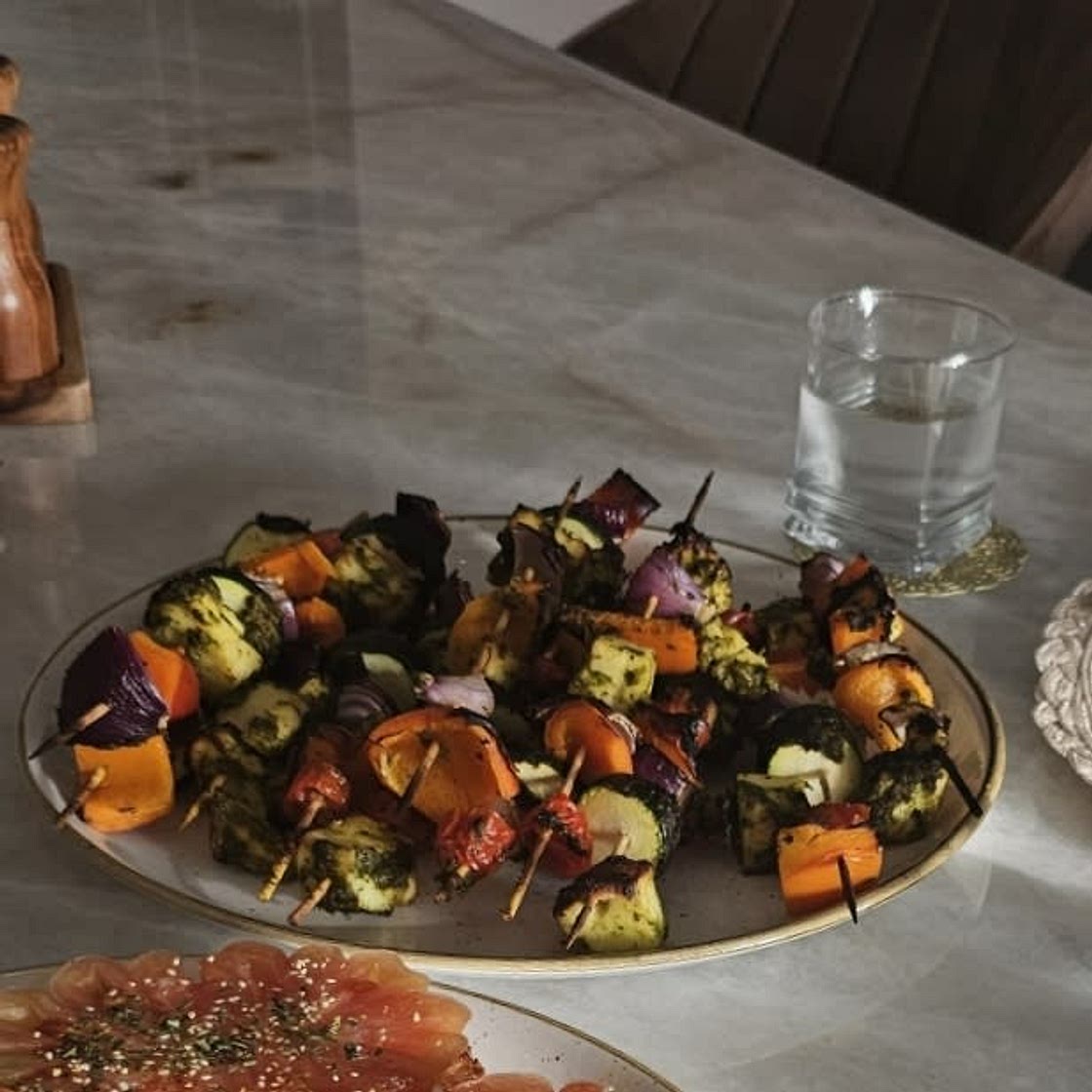 Vegetable and Halloumi Skewers with Chermoula