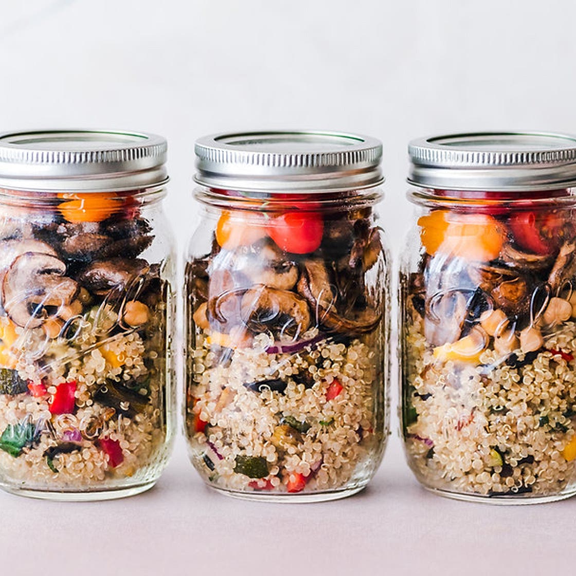 Healthy Quinoa Salad with Oil-Free Tahini Dressing