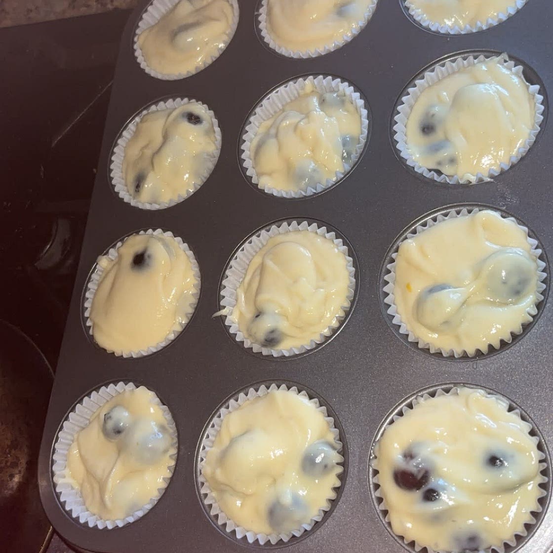 Blueberry Muffins Recipe with Lemon Glaze