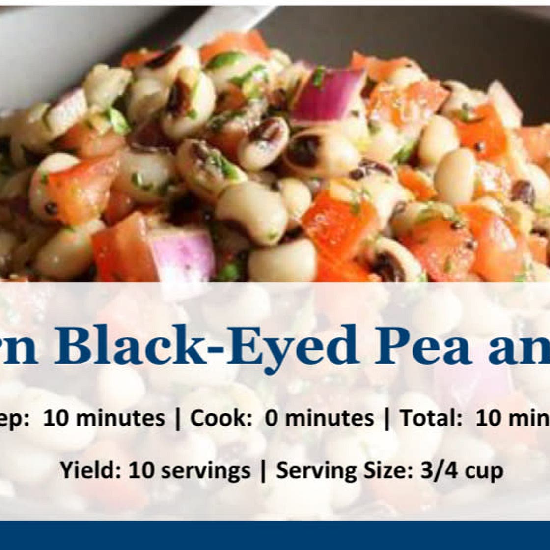 Southwestern Black Eyed Pea and Corn Salad 