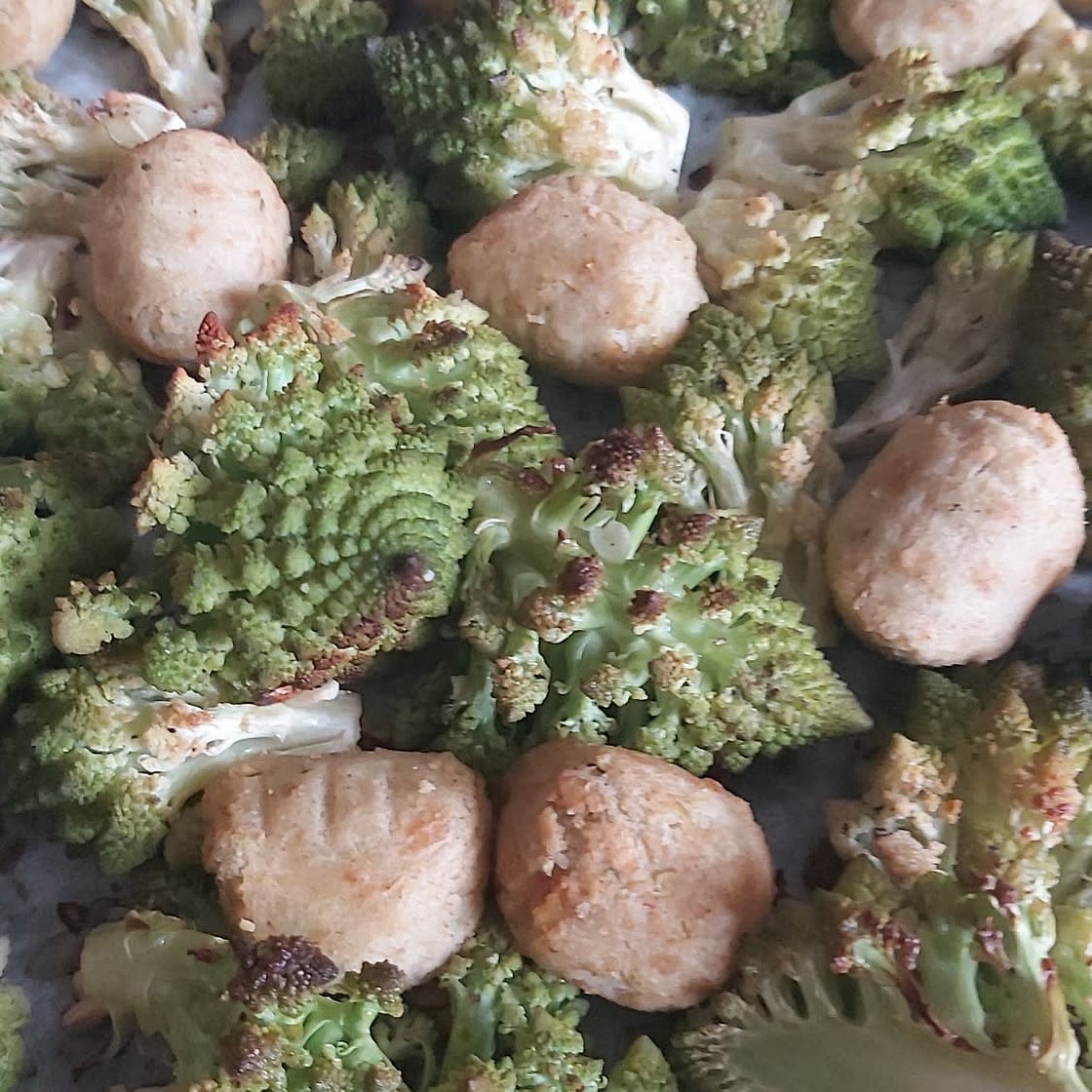 Garlic and Lemon Roasted Romanesco Cauliflower