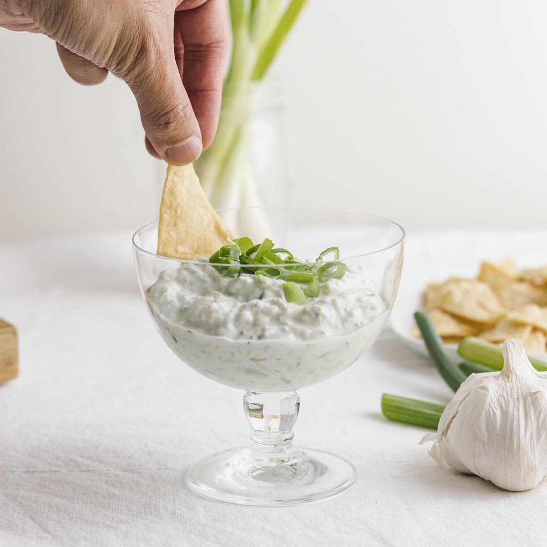 Healthy Creamy Green Onion Dip