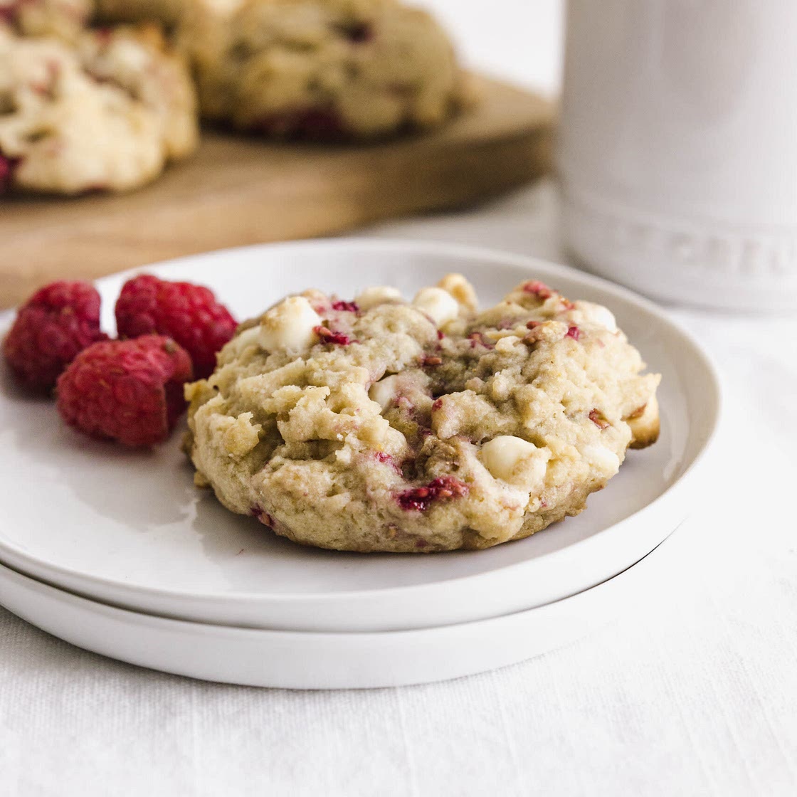 White Chocolate Chip and Raspberry Cookies
