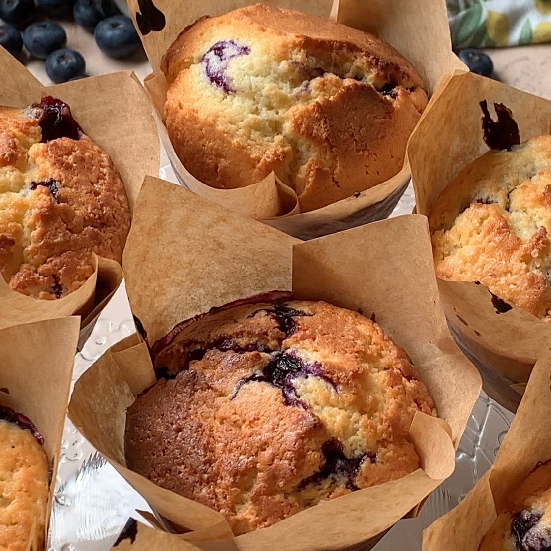 Lemon muffins with blueberries 🍋🫐