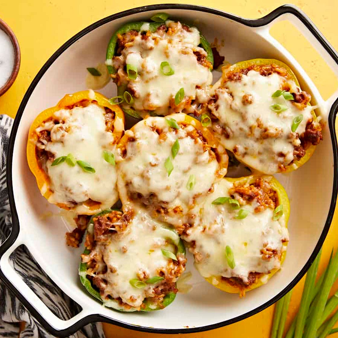 Healthier Chorizo Stuffed Bell Peppers