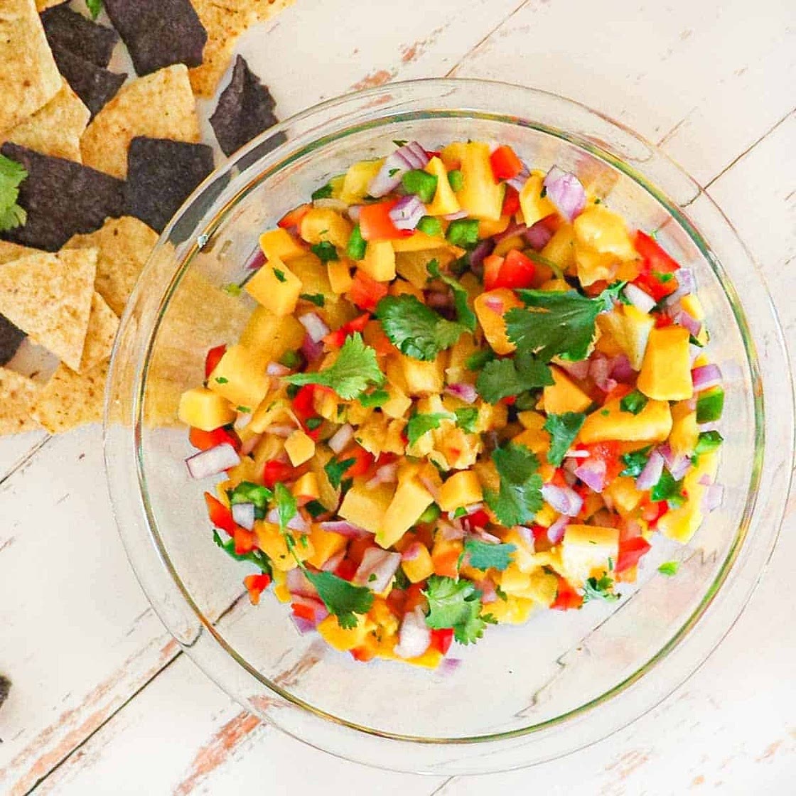 Easy Pineapple Mango Salsa with Jalapeno