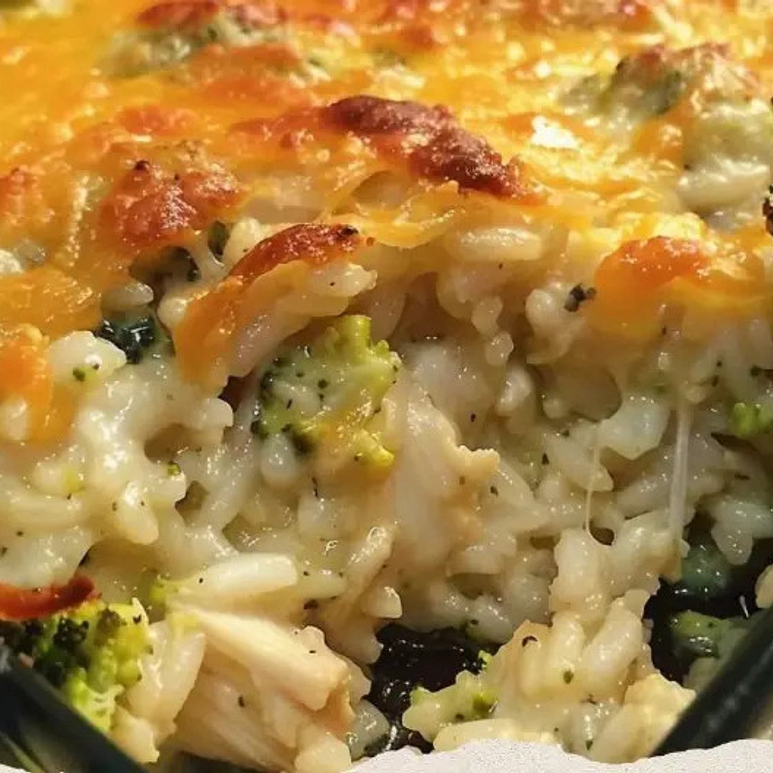 Broccoli, Rice, Cheese, and Chicken Casserole