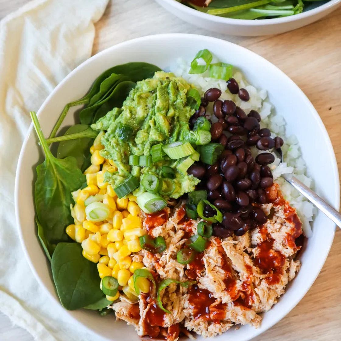Cauliflower Rice Chicken Burrito Bowls