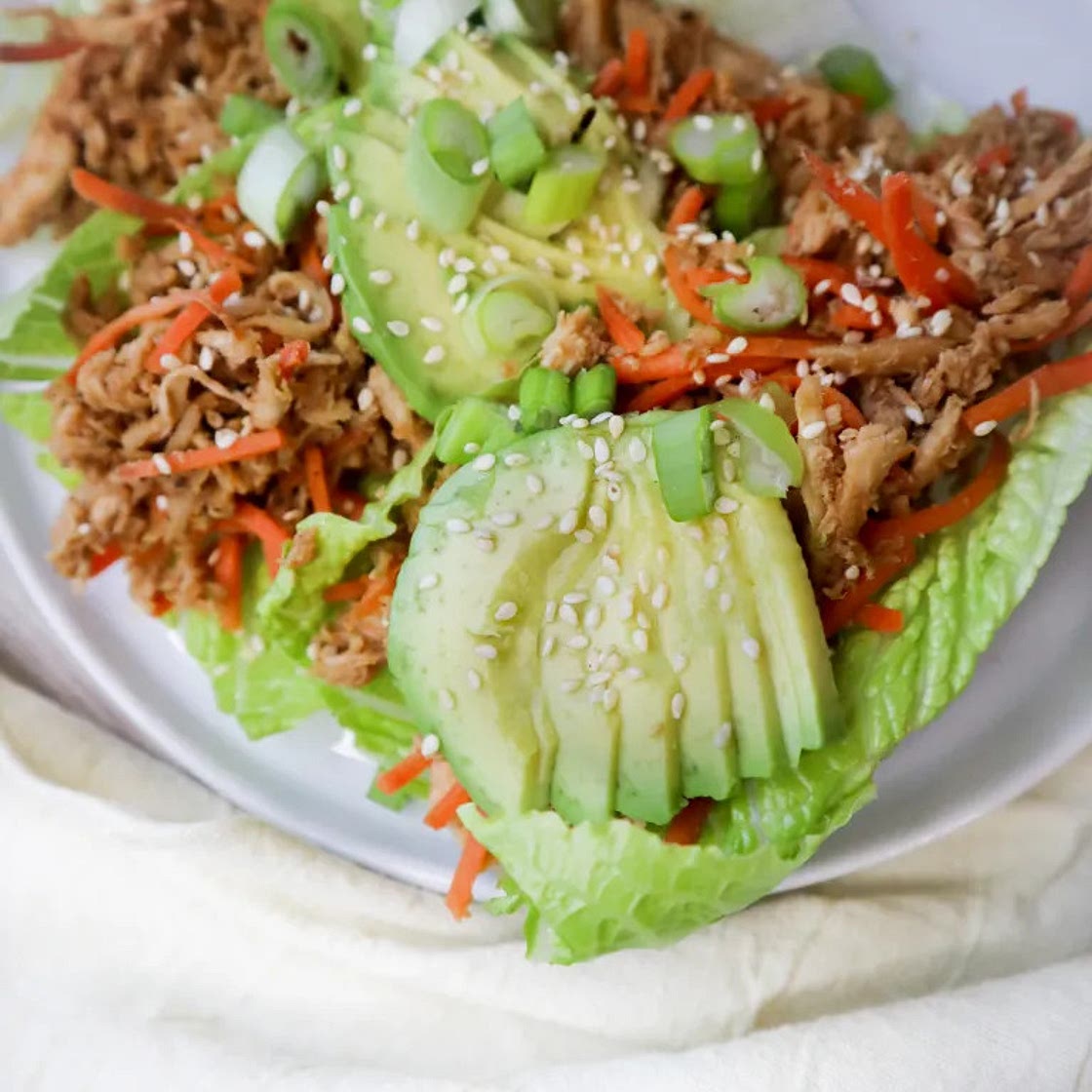 Shredded Chicken Lettuce Wraps