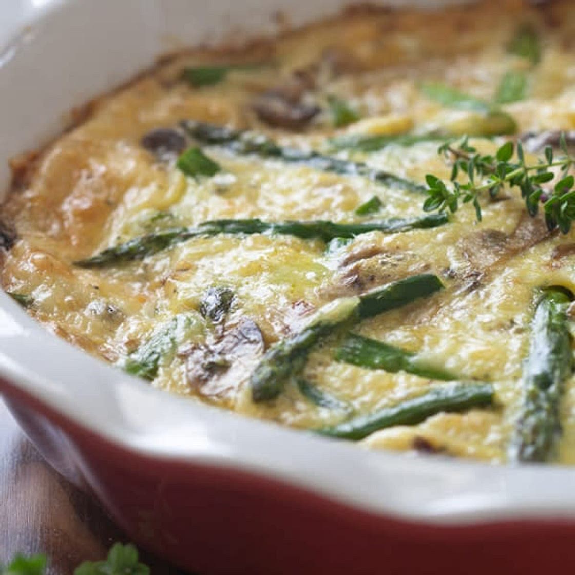 Crustless Asparagus Quiche