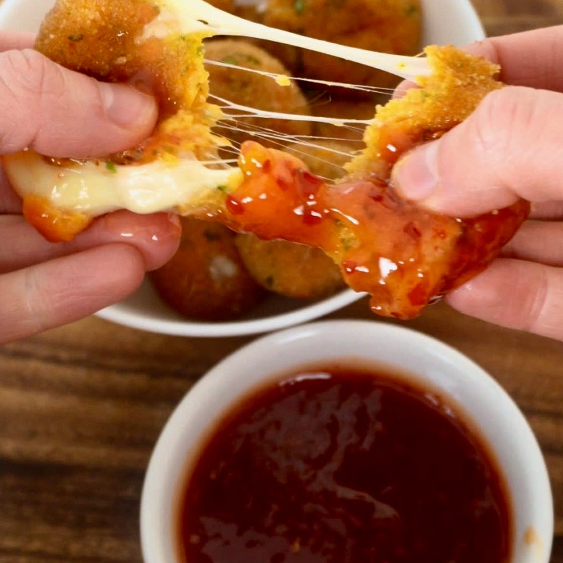 Sweet potato cheese balls