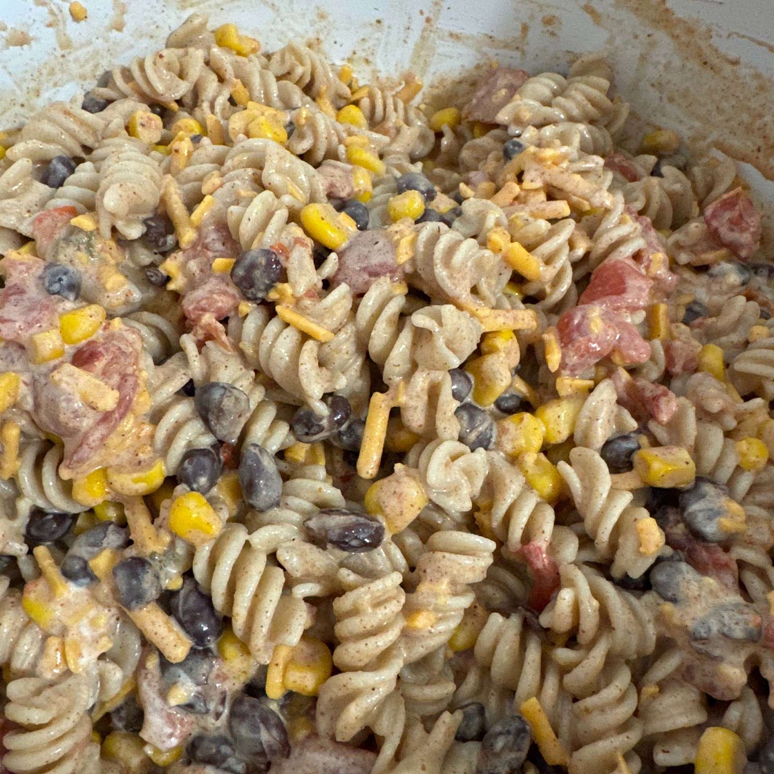 *SUPER EASY* Healthy Creamy Southwest Pasta Salad — Bottomless Chef