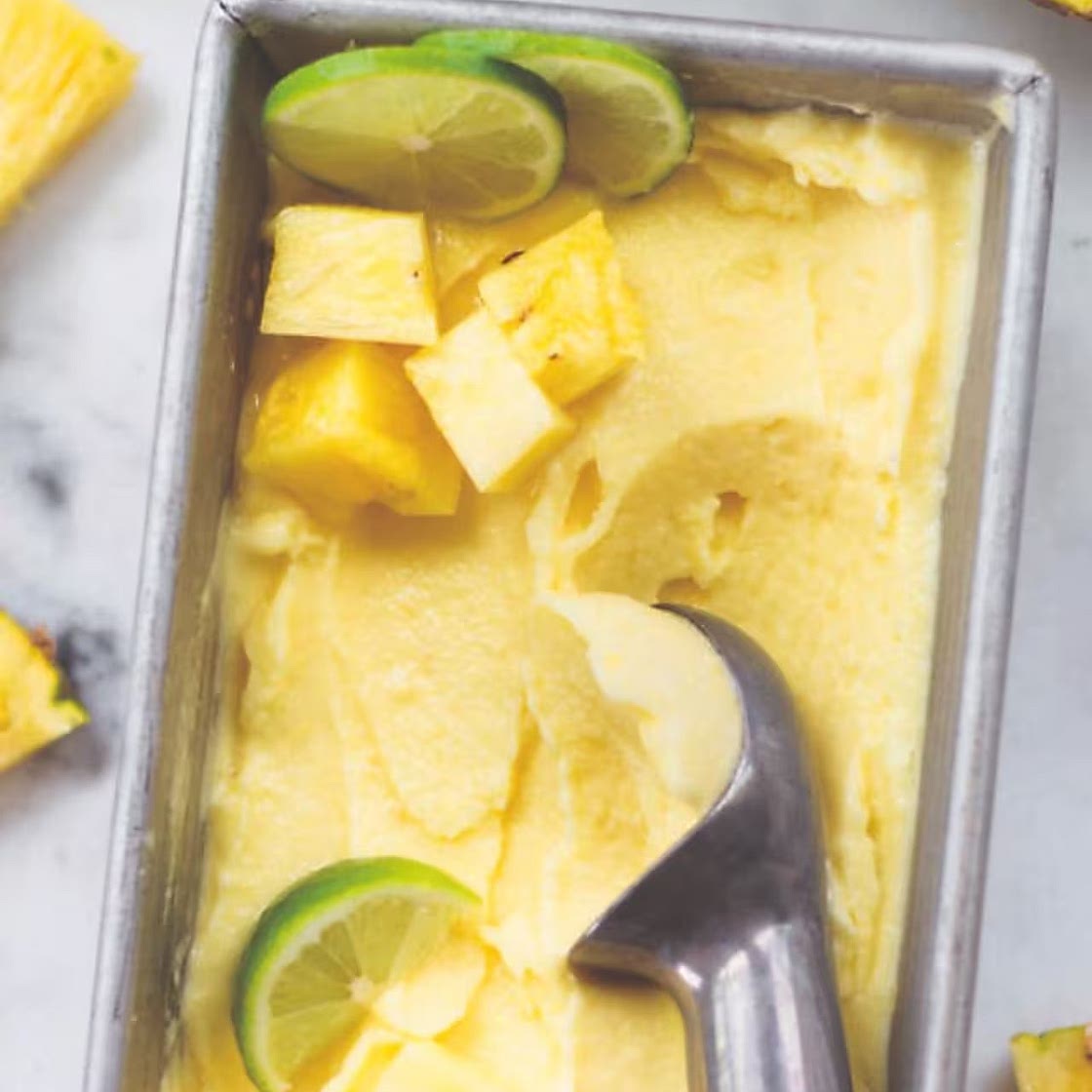Easy Pineapple Sorbet