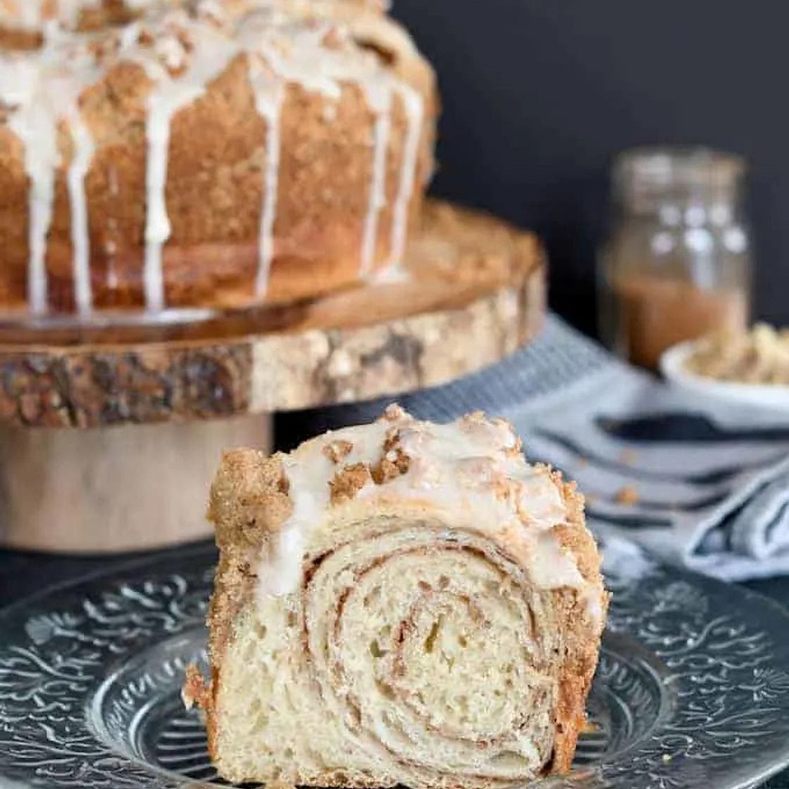 Sourdough Coffee Cake with Walnut Streusel