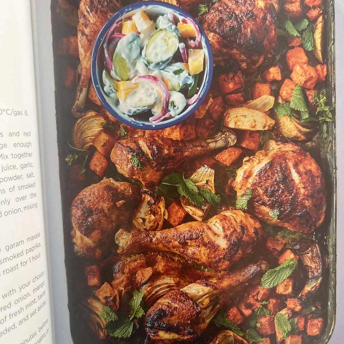 TANDOORI CHICKEN WITH ROASTED SWEET POTATO & MINT