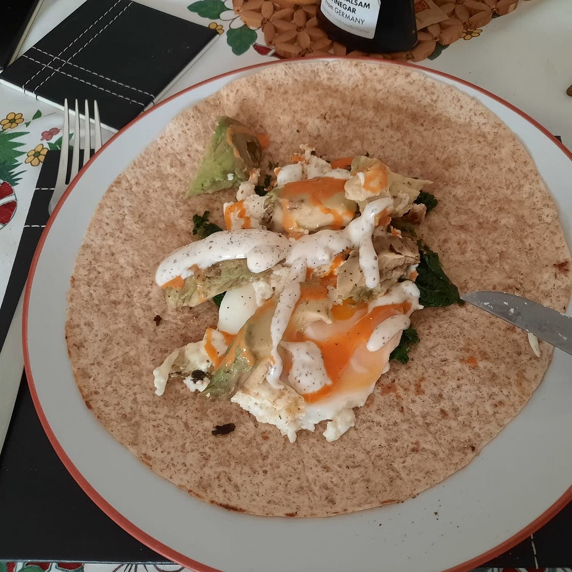 Feta, Egg & Spinach Breakfast Taco