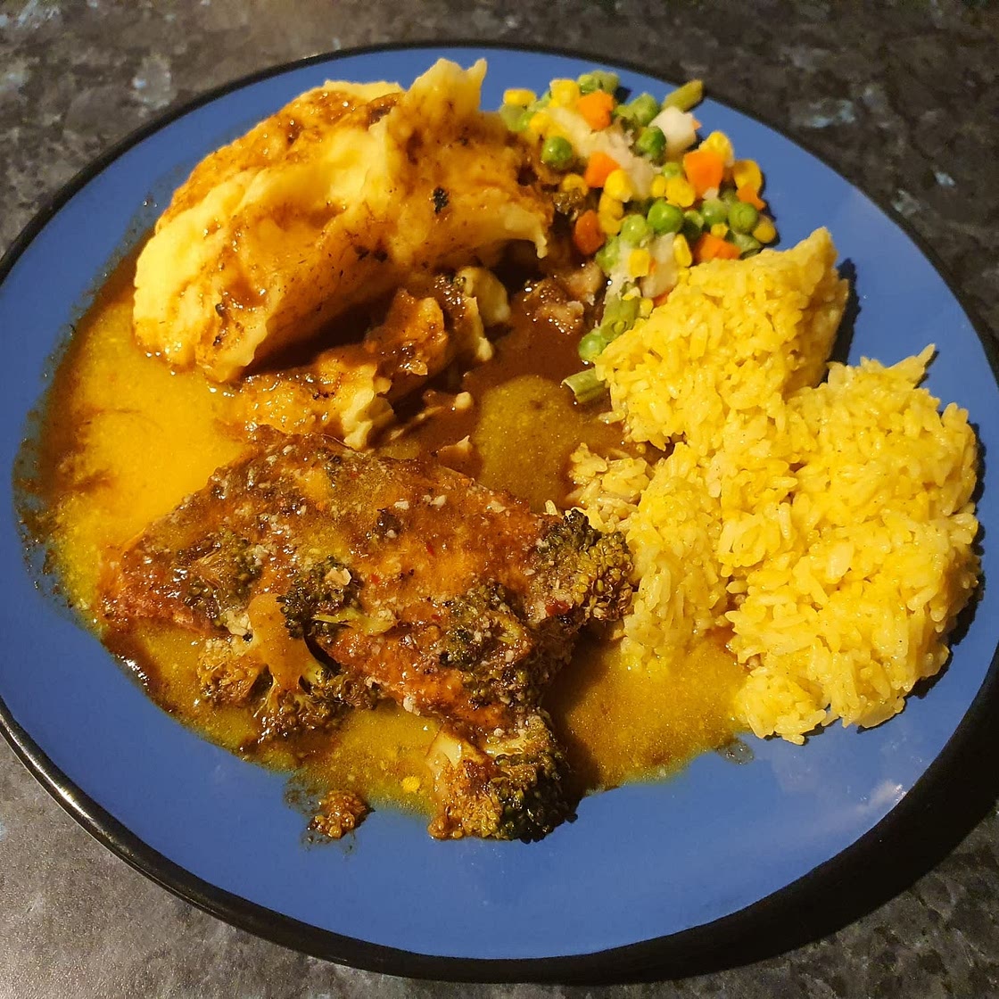 Coconut Curry Salmon with Garlic Butter