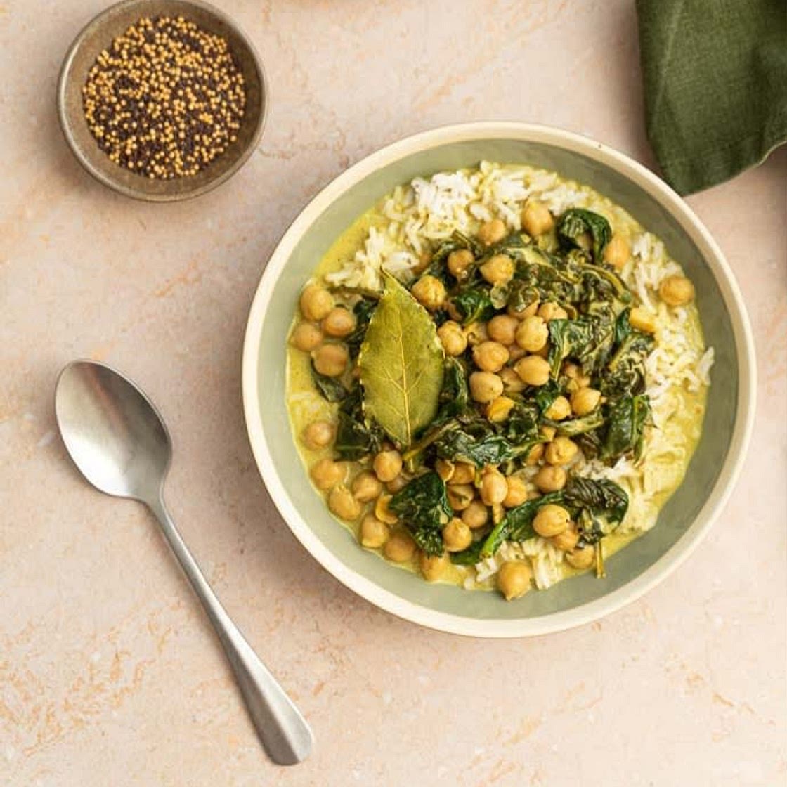 Curry de pois chiches aux épinards