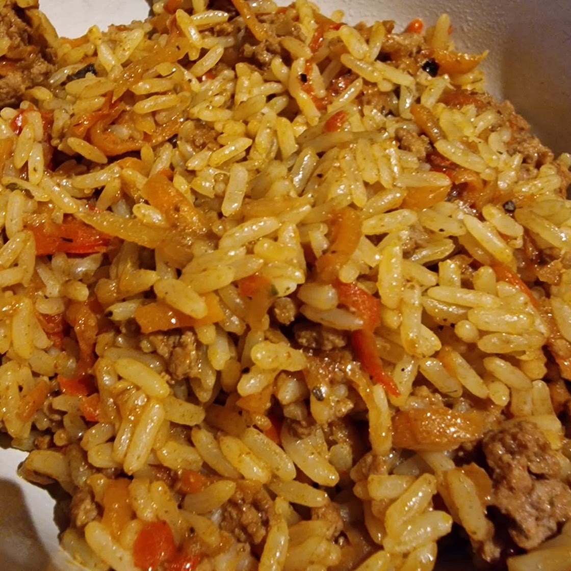 Cajun "dirty rice" with beef and veggies