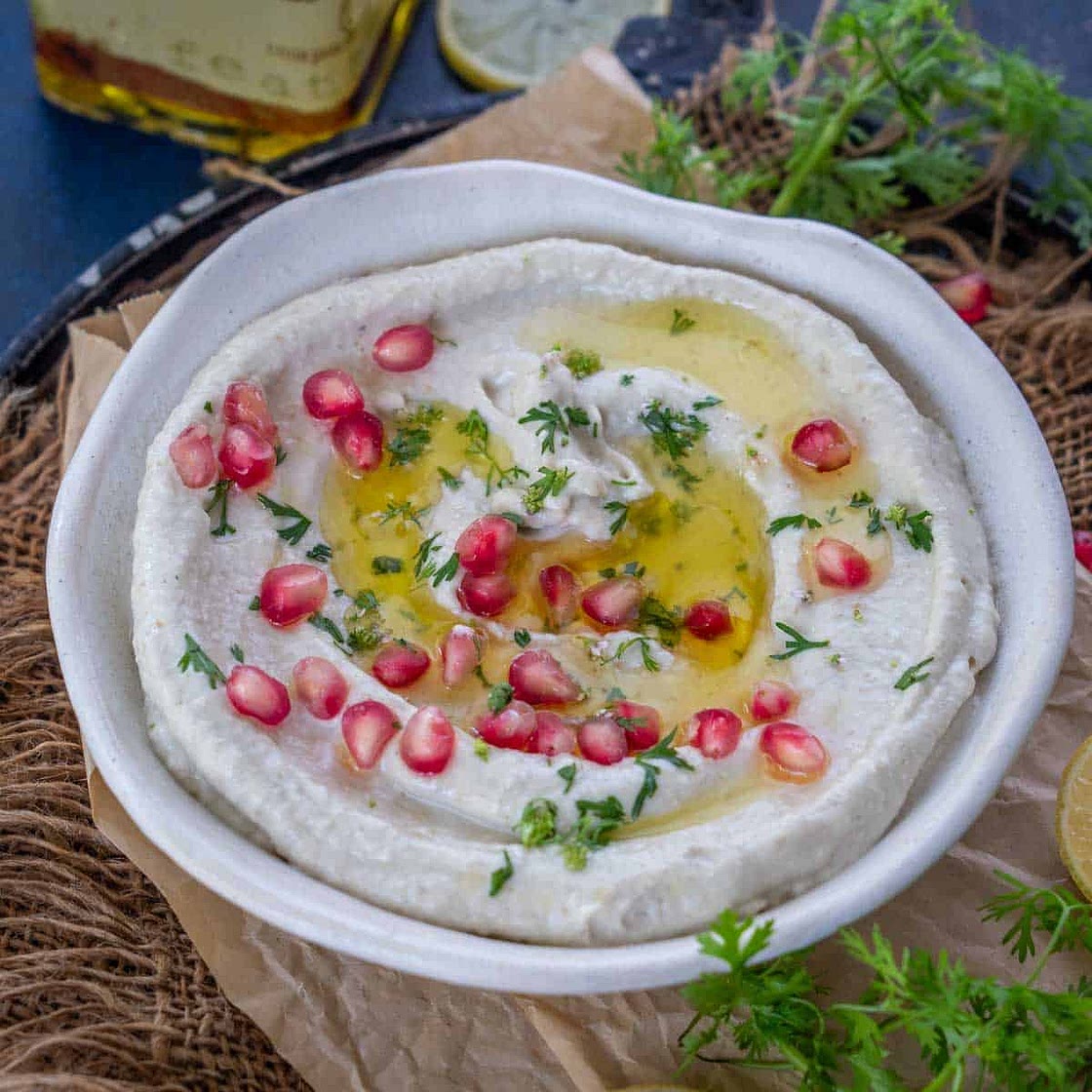Best Mutabal Recipe (Middle Eastern Roasted Eggplant Dip)