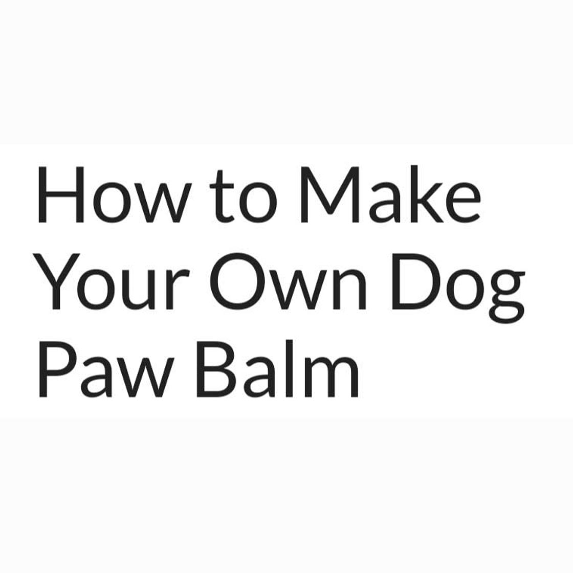 Paw Balm