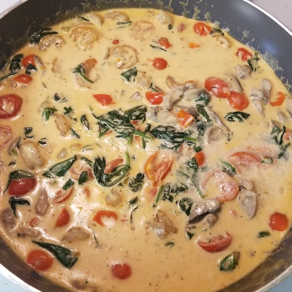 Creamy Tuscan Shrimp (Keto friendly)