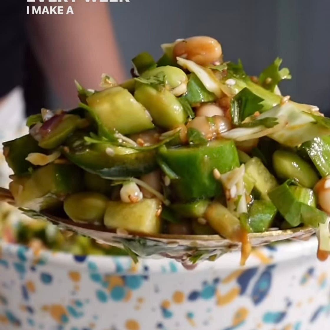 Miso Edamame Dense Bean Salad