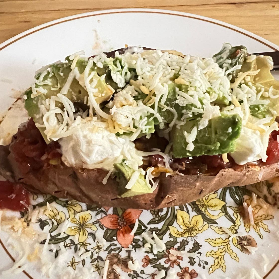 Black Bean Taco Stuffed Sweet Potatoes