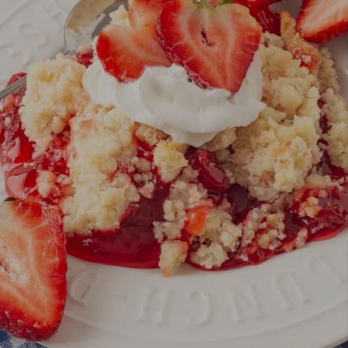 Strawberry Cheesecake Dump Cake