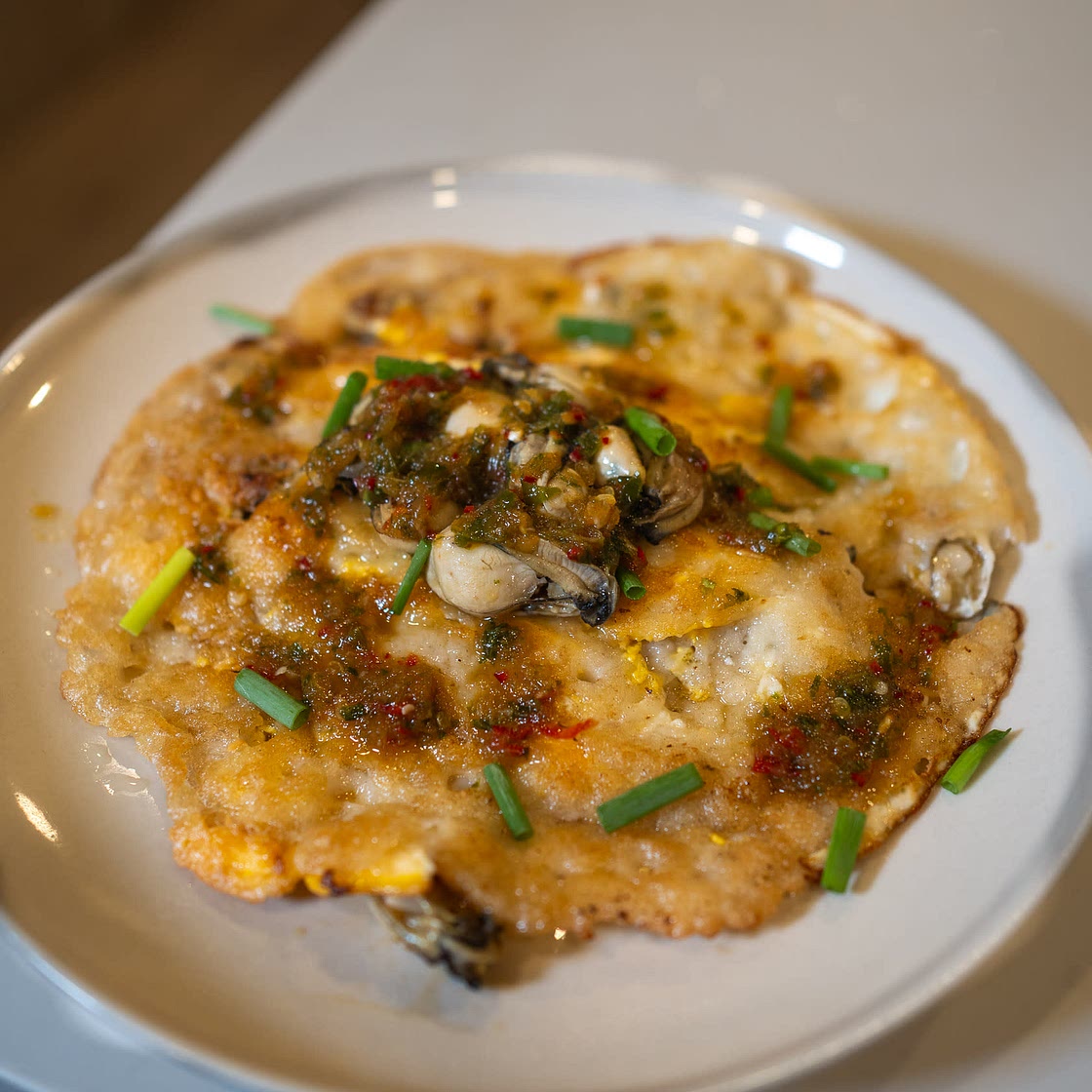 Thai Oyster Omelette (Hoy Tod)