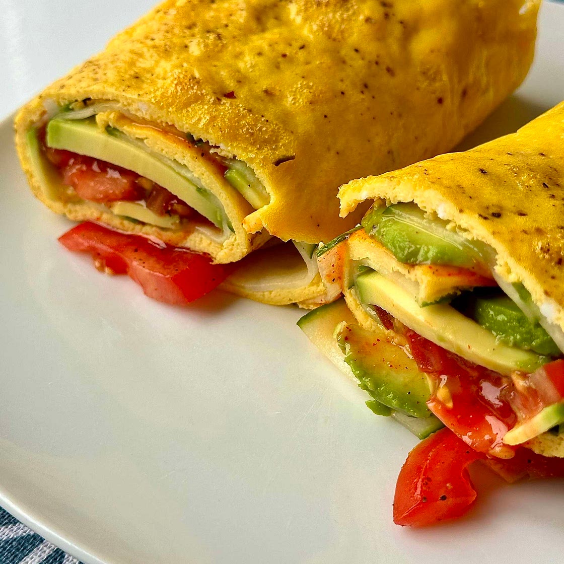 Low Carb Omelette Rolls 