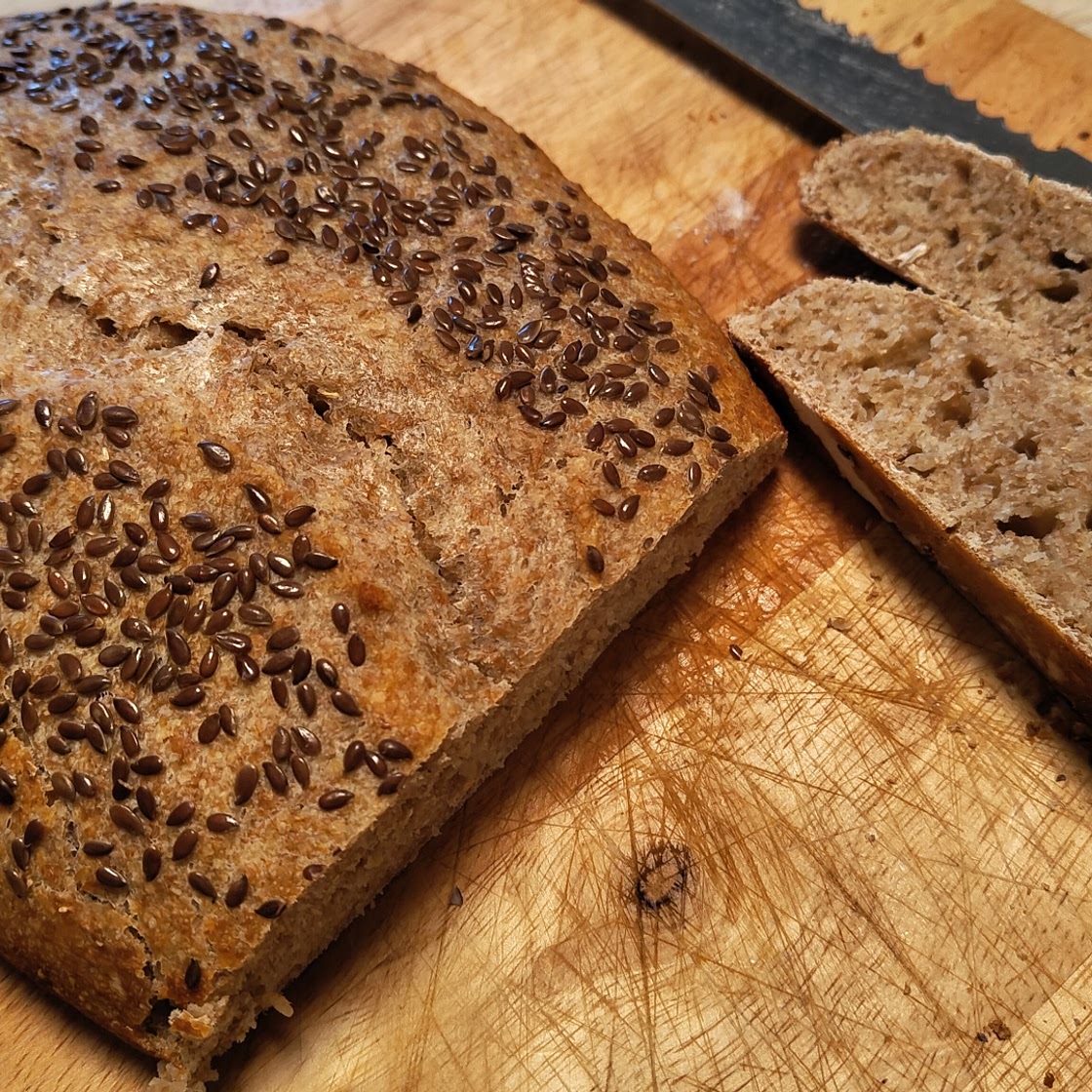 Easy lazy hands-off Whole-wheat sourdough
