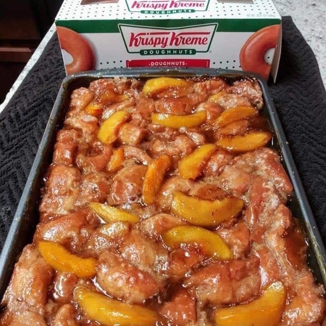 Krispy Kreme Peach Cobbler