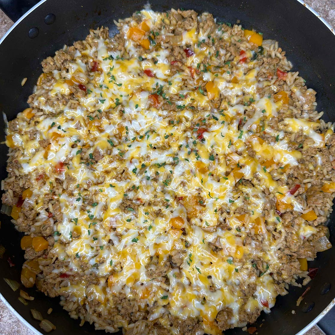 Chicken Fajita and Rice Skillet