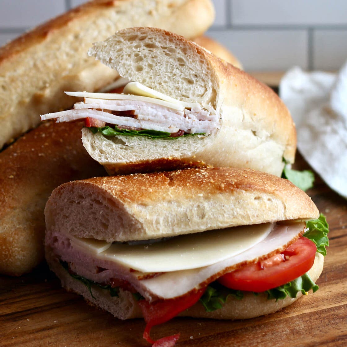 Sourdough Hoagie Rolls