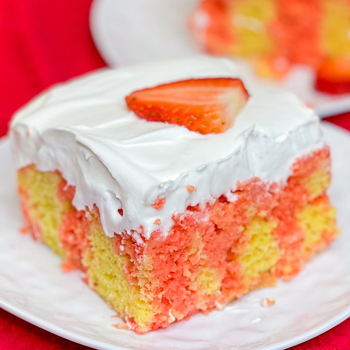 Strawberry Shortcake Poke Cake