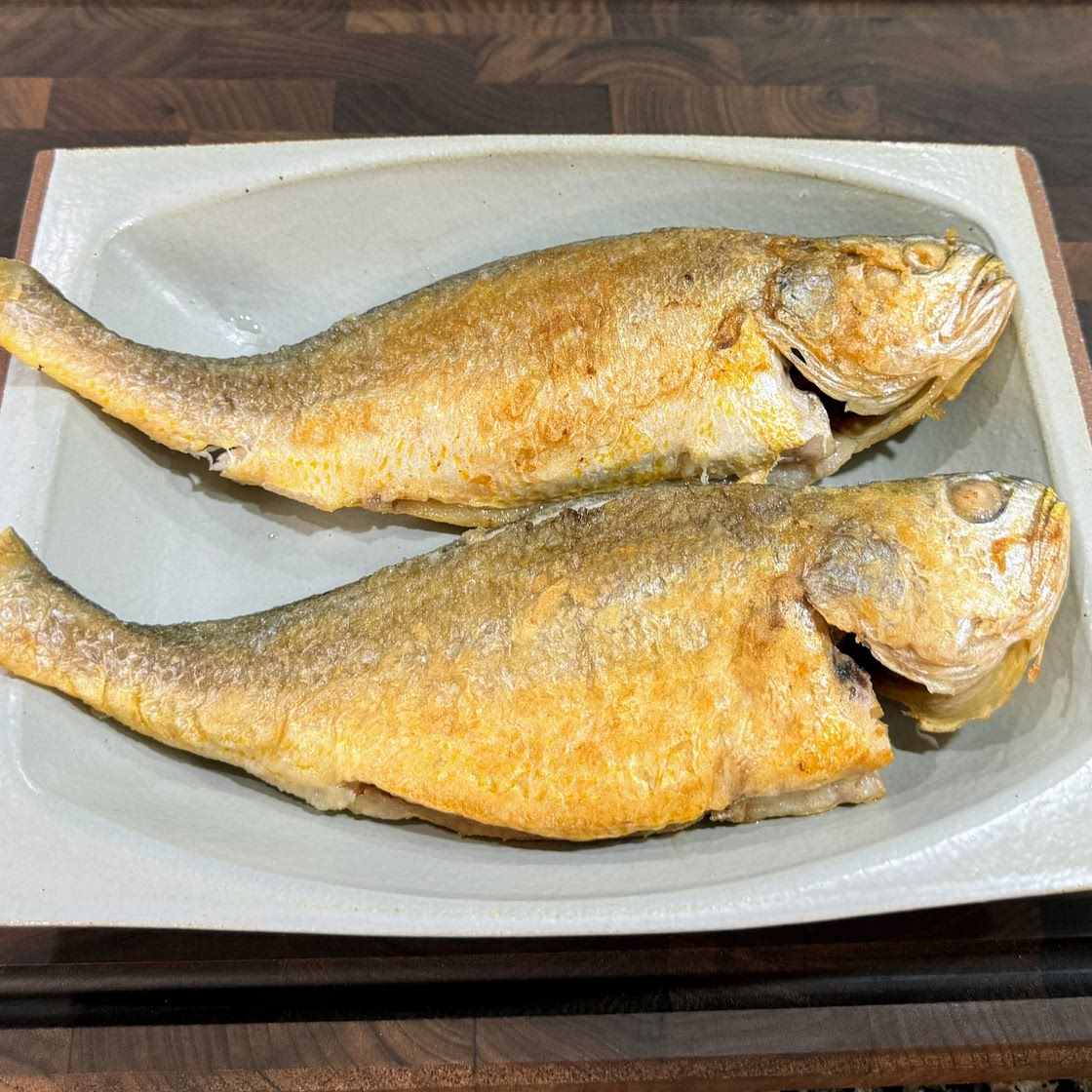 Healthy and nutritious grilled yellow croaker!