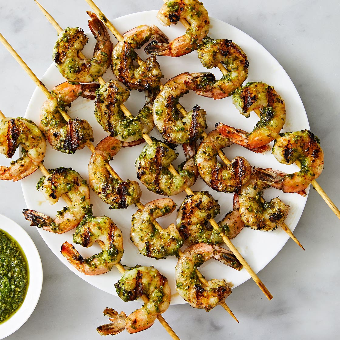 Pesto Shrimp Skewers