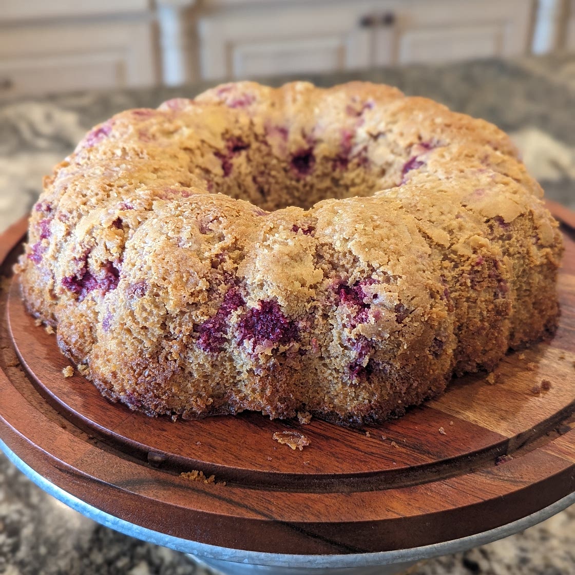 Sourdough Lemon Blueberry Ricotta Cake