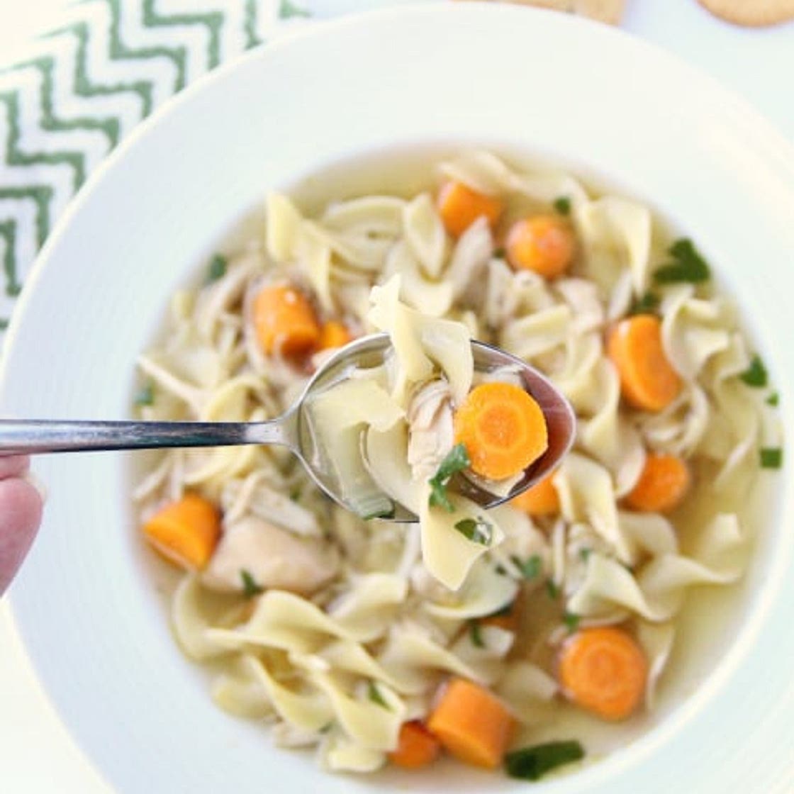 The Best Crockpot Chicken Noodle Soup