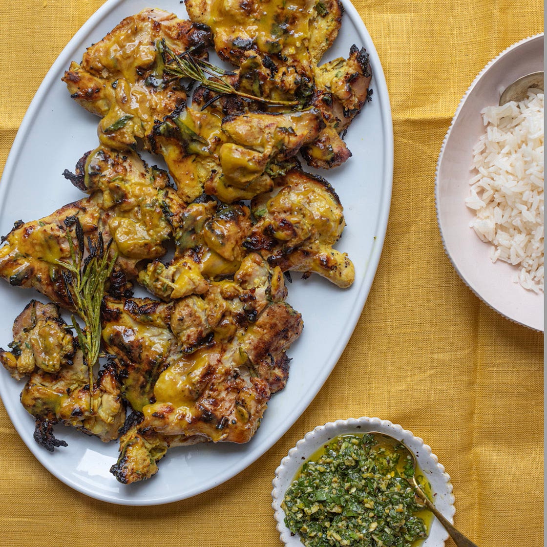 Preserved Lemon Chicken With A Pistachio Chimichurri — Middle Ea