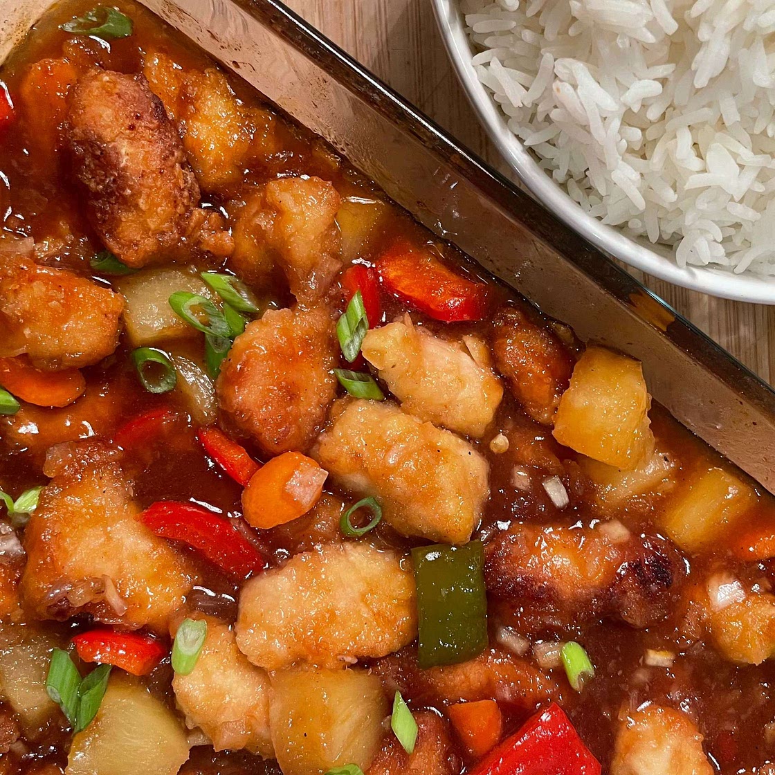 Baked Sweet and Sour Chicken with Pineapple