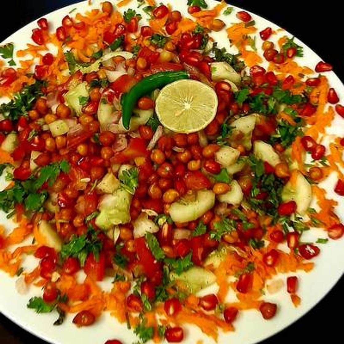 वेज काला चना चाट (veg kala chana chaat recipe in Hindi)