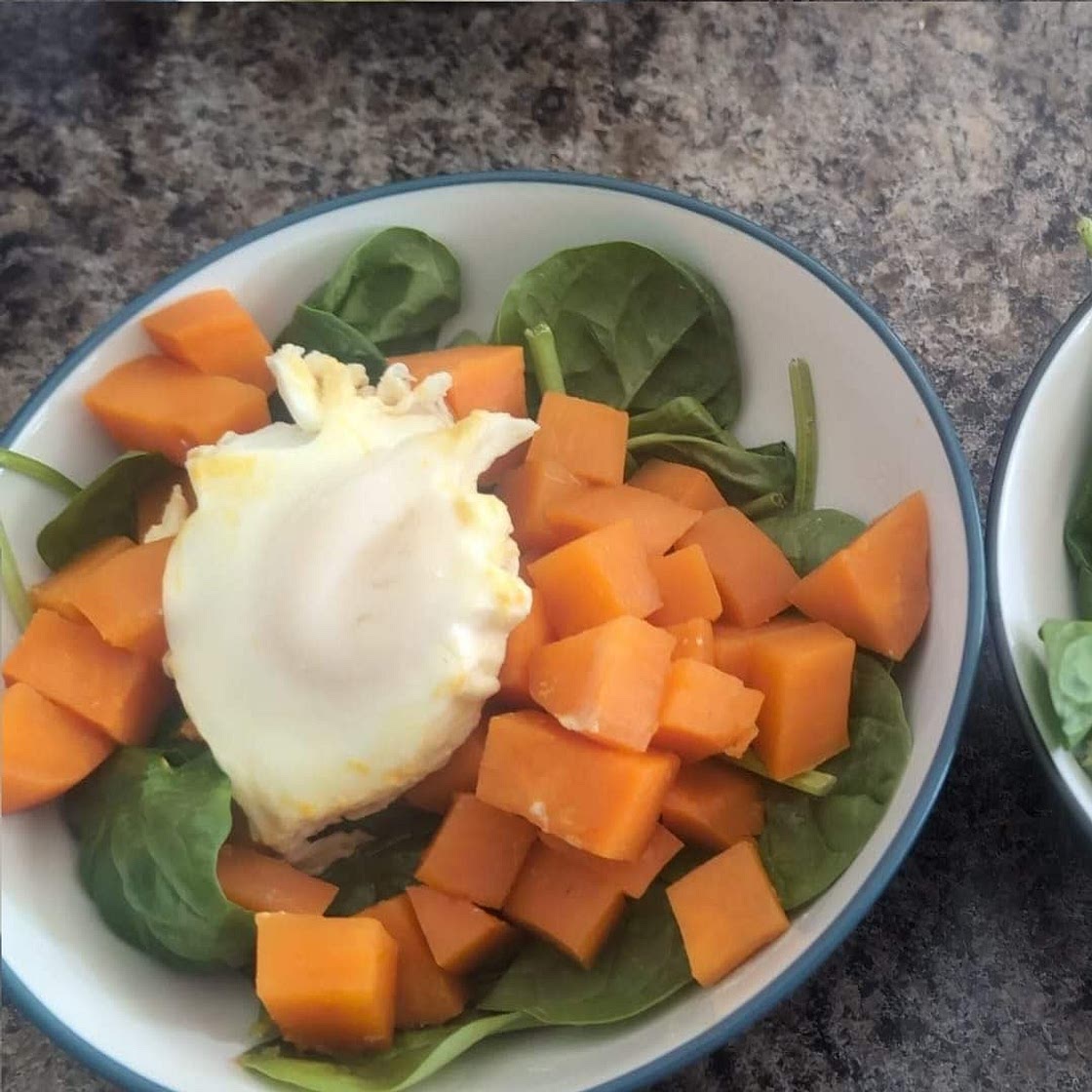 Farm Eggs Poached in Bone Broth