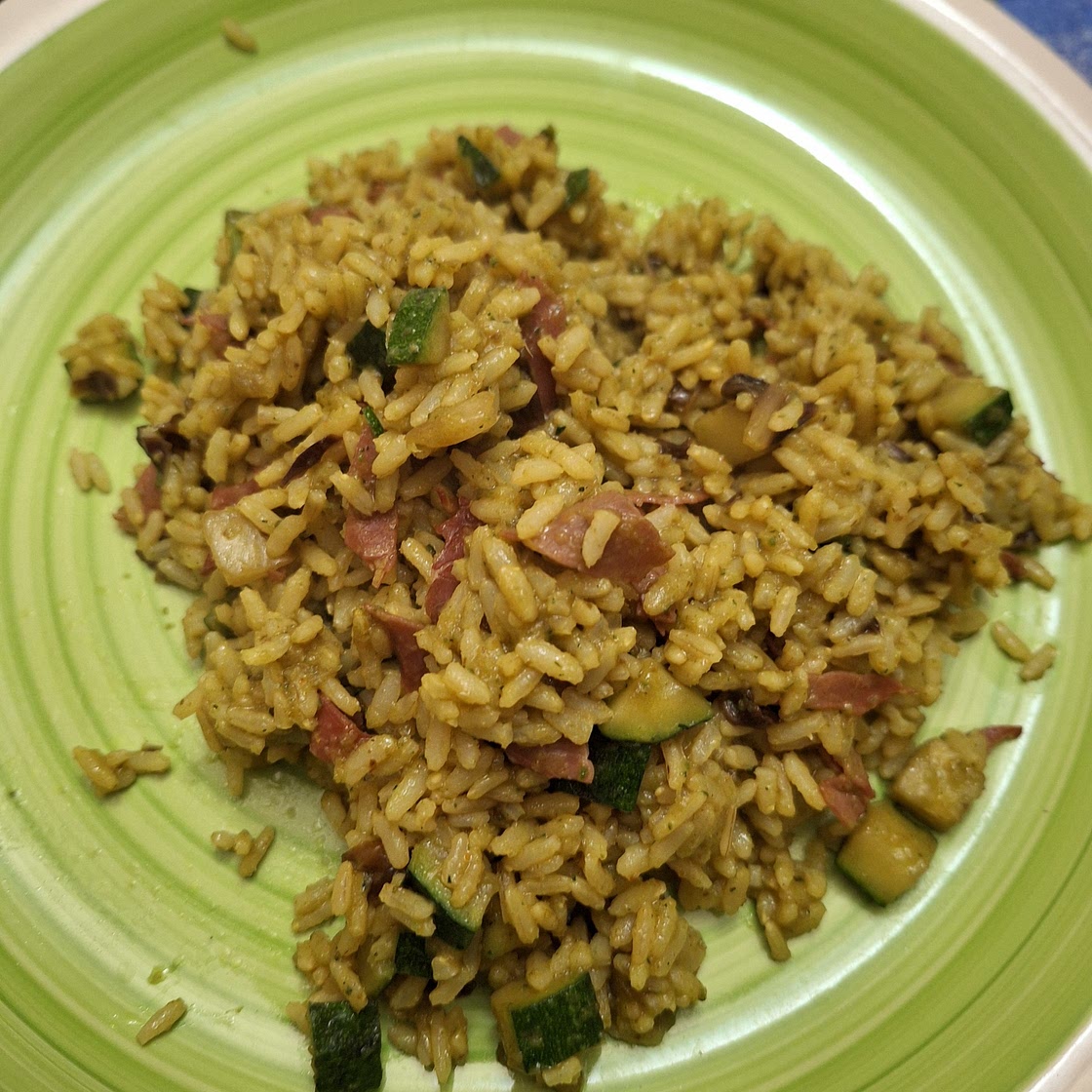 riso integrale zucchine e radicchio